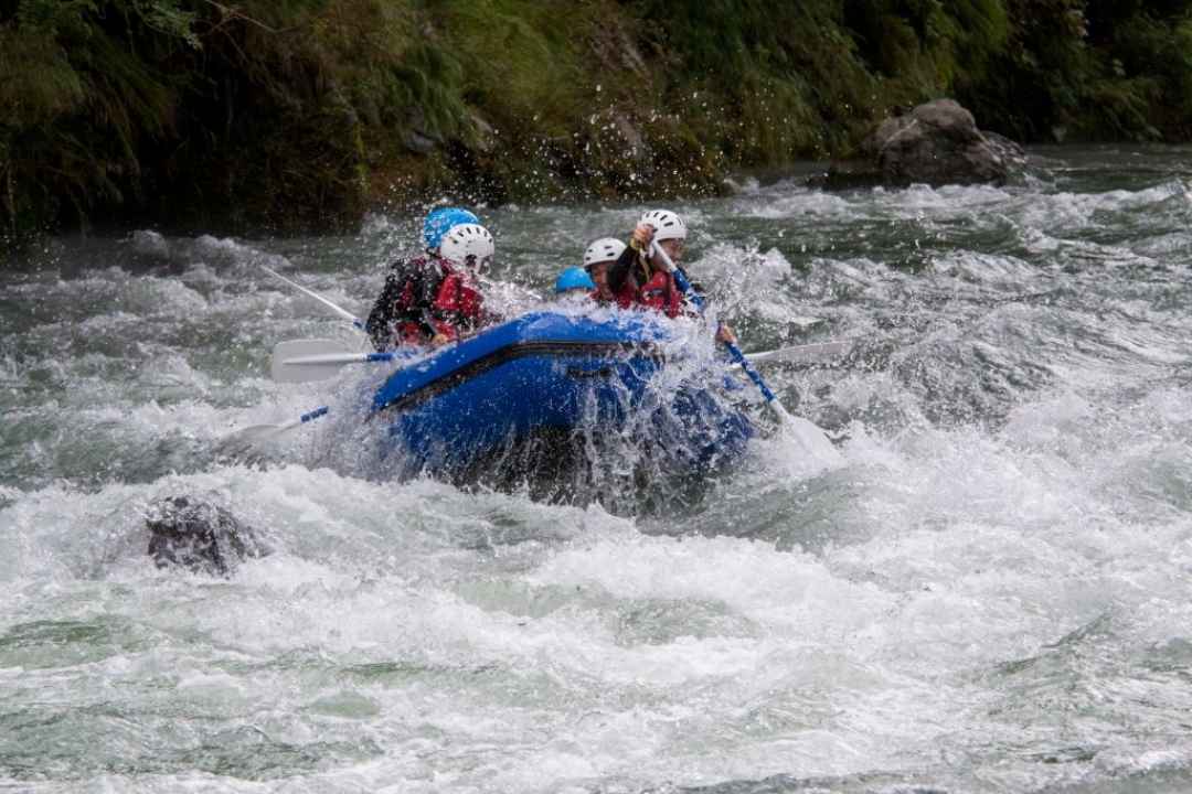 Rafting in the gushing waters of Zanskar river