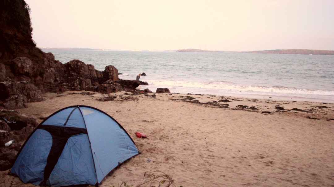 Camping in Anjuna beach Goa